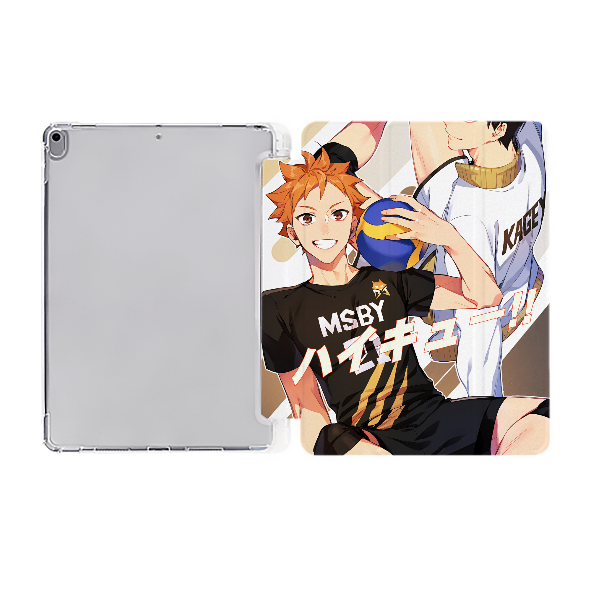 （画像用） ハイキュー!! Haikyu!! IPad ケース ペン収納付き 三つ折りスタンド PUレザー×シリコン 対応機種9.5/10.5/10.9インチ